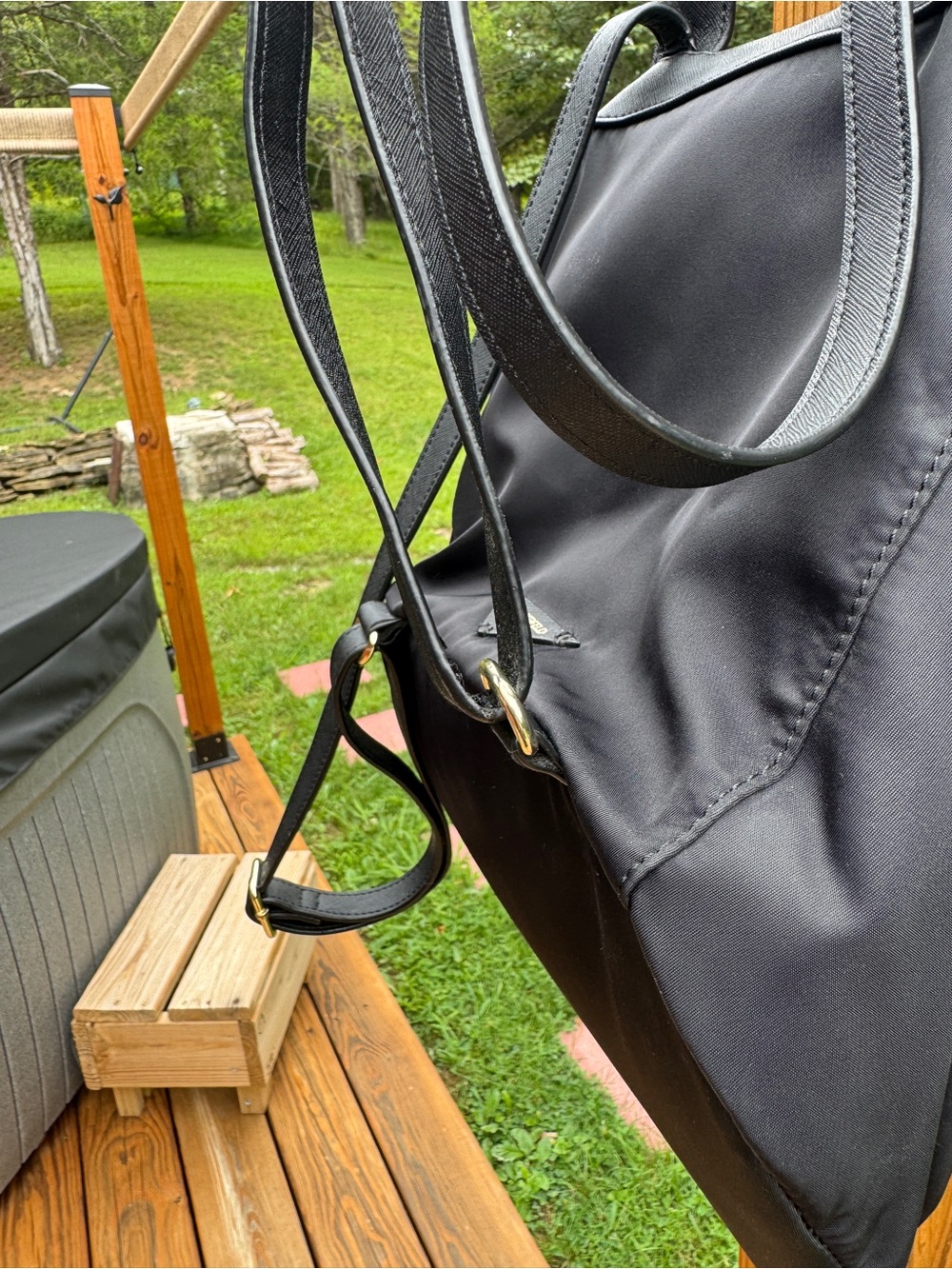Karl Lagerfeld Nylon Backpack Pom Pom - Picture 10 of 11